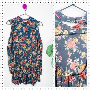 Angie - Cold Shoulder Open Back Mini Dress